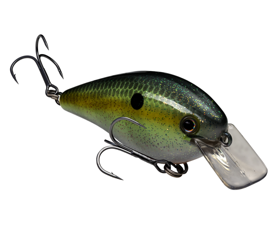 Strike King KVD Squarebill 1.5 Hard Knock Crankbait - Chartreuse Sexy Shad