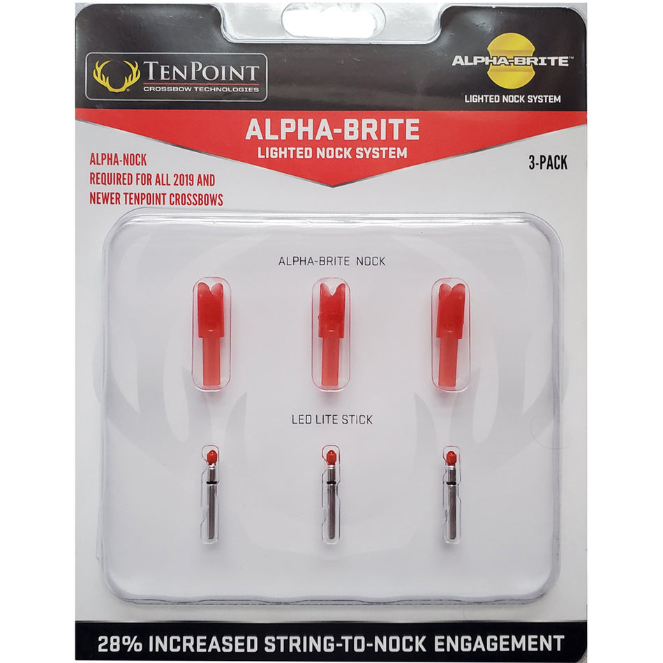 Tenpoint Alpha Brite Lighted Nock Kit .297 Red 3 Pk.