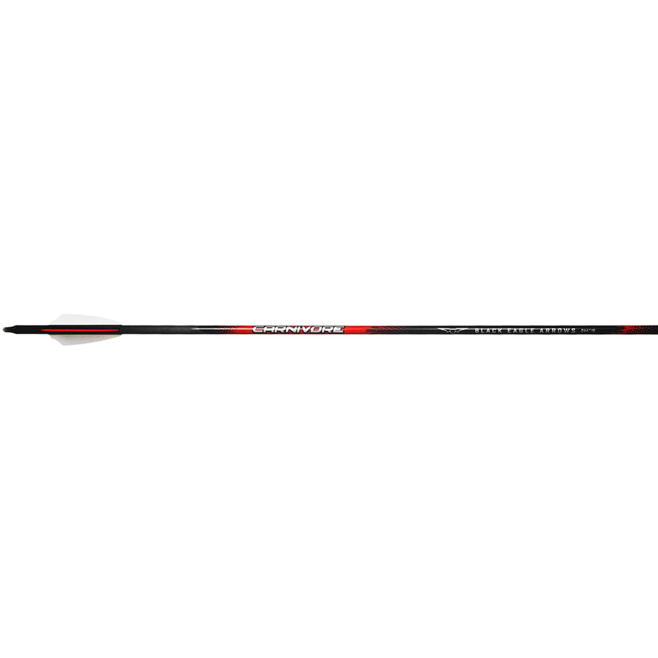 Black Eagle Carnivore Arrows .003 250 2.5 In. Shield Cut 6 Pk.