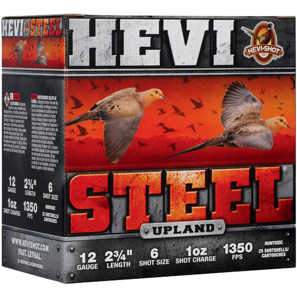 Hevi-shot Hevi Steel Upland Shotgun Ammo 12 Ga. 2.75 In. 1 Oz. 6 Shot 25 Rd.