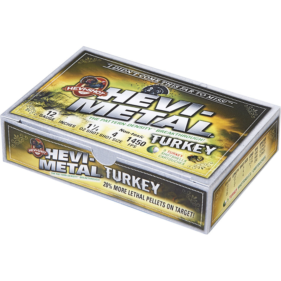 Hevi Shot Hevi Metal Turkey Loads 12 Ga. 3.5 In. 1 1/4 Oz. 4 Shot 5 Rd.