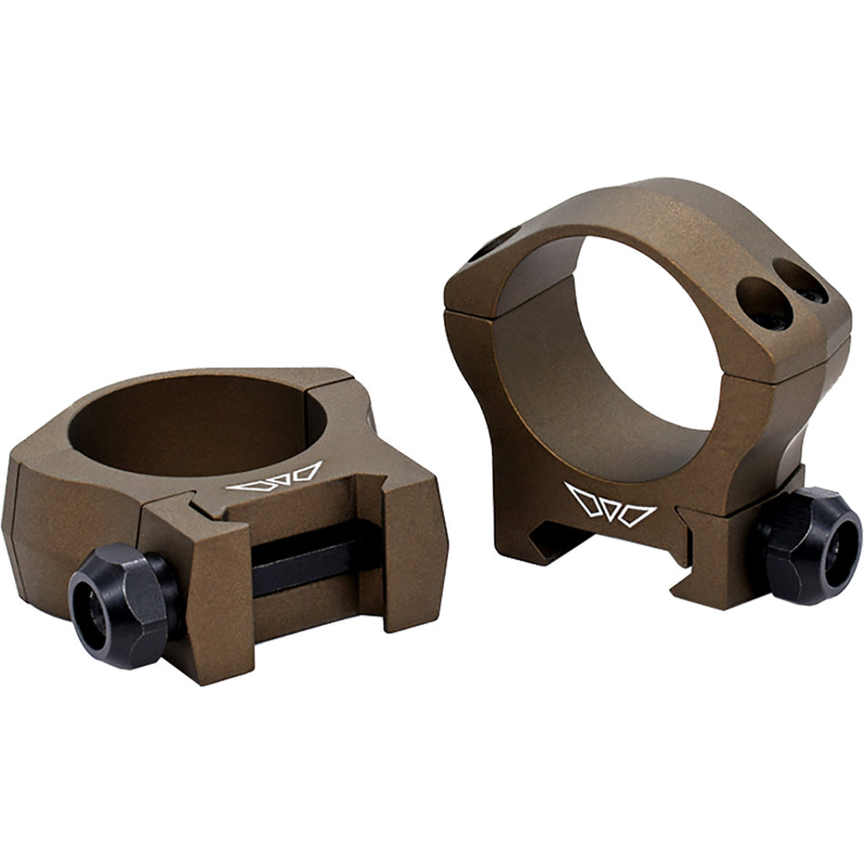 Warne Mountain Tech Scope Rings Burnt Bronze 30mm Low