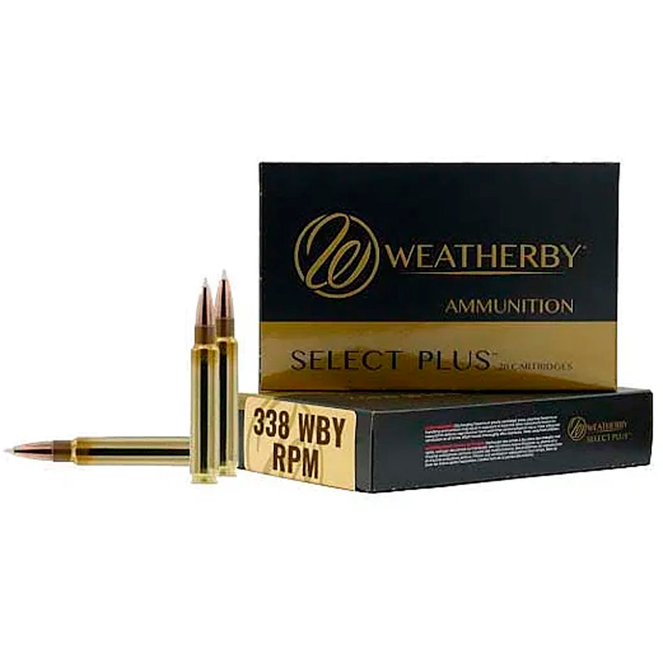 Weatherby Rifle Ammo 338 Wby Rpm 225 Gr.interlock 20 Rd.