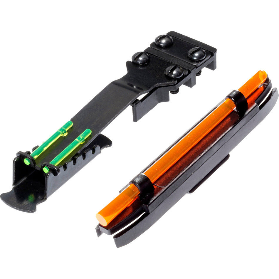 Hiviz Ultra Narrow Magnetic Shotgun Front/rear Shotgun Rib 11/64 To 17/64 Green Orange Litepipess