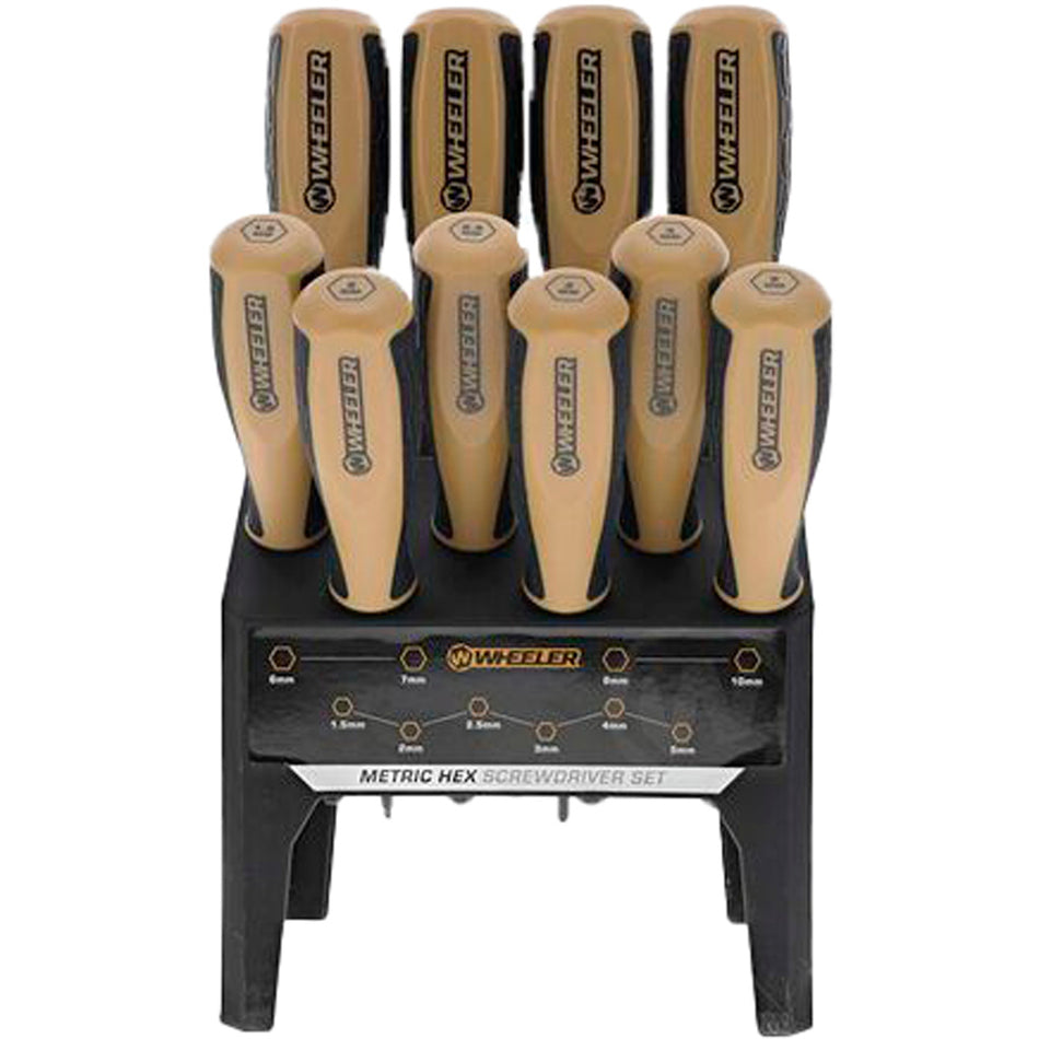 Wheeler Benchtop Screwdriver Set Metric Hex 10 Pc.