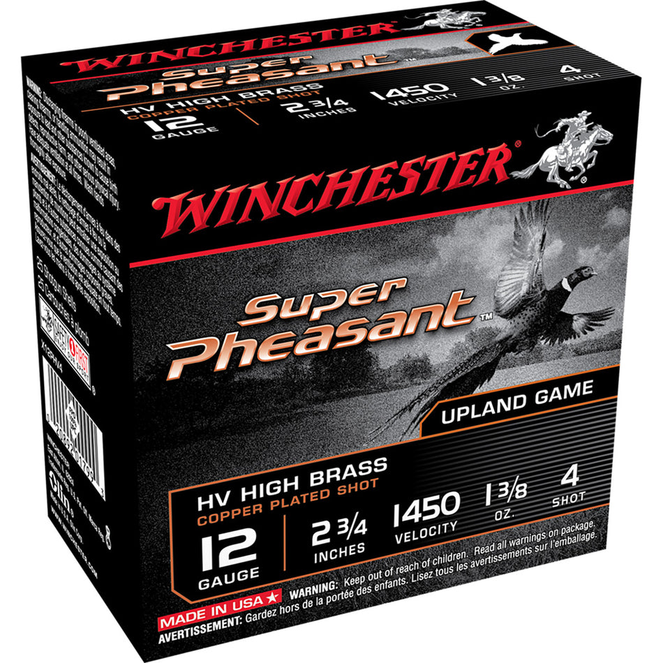 Winchester Super Pheasant Plated High Velocity 12 Ga. 2.75 In. 1 3/8 Oz. 4 Shot 25 Rd.