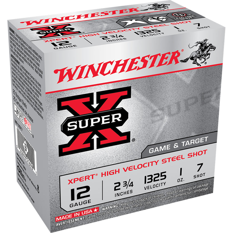 Winchester Super-x Xpert Hi-velocity Steel 12 Ga. 2.75 In. 1 Oz. 7 Shot 25 Rd.