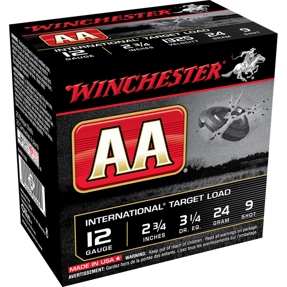 Winchester Aa Usa Shooting Load 12 Ga. 2.75 In. 24 Gm. 9 Shot 25 Rd.