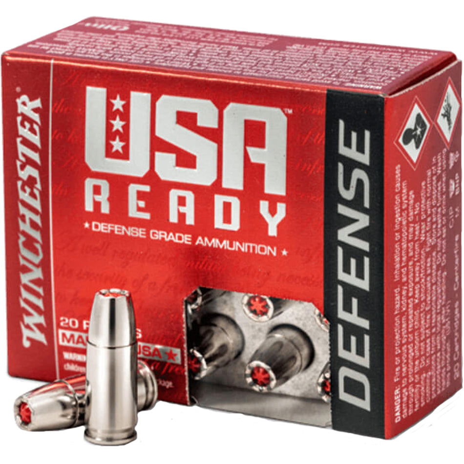 Winchester Usa Ready Defense Pistol Ammo 10mm 170 Gr. Hex-vent Hp 20 Rd.