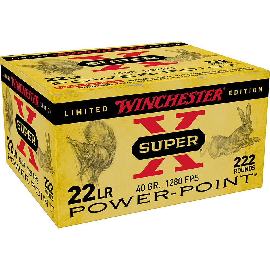 Winchester Super-x Rimfire Ammo 22 Lr. 40 Gr. Power Point Cp 222 Rd.