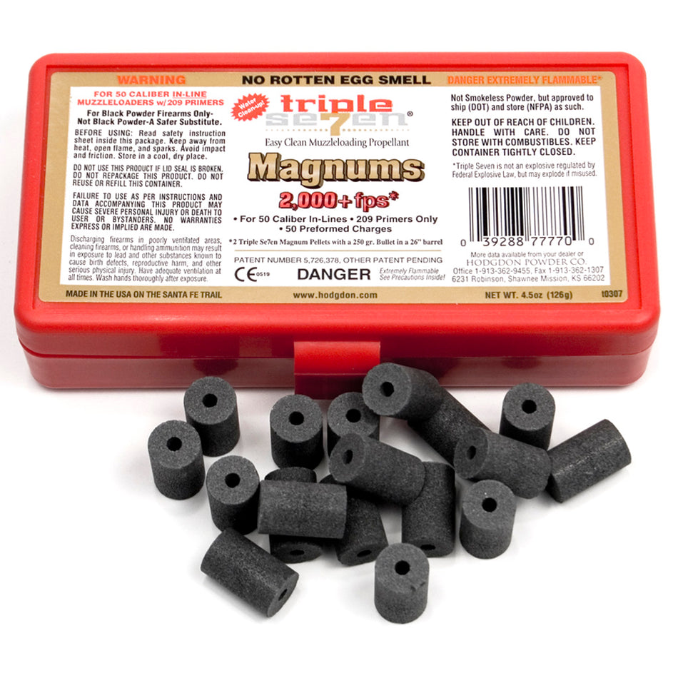 Hodgdon Triple Seven Magnum Pellets 50 Cal. 50 Gr. 50 Pk. Hazmat