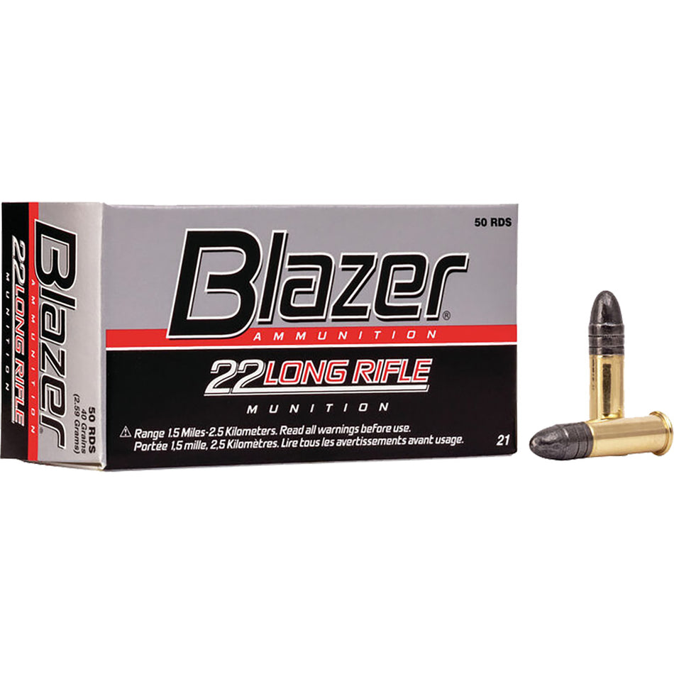 Cci Blazer High Velocity Rimfire Ammo 22 Lr 40 Gr. Lead Round Nose 50 Rd.