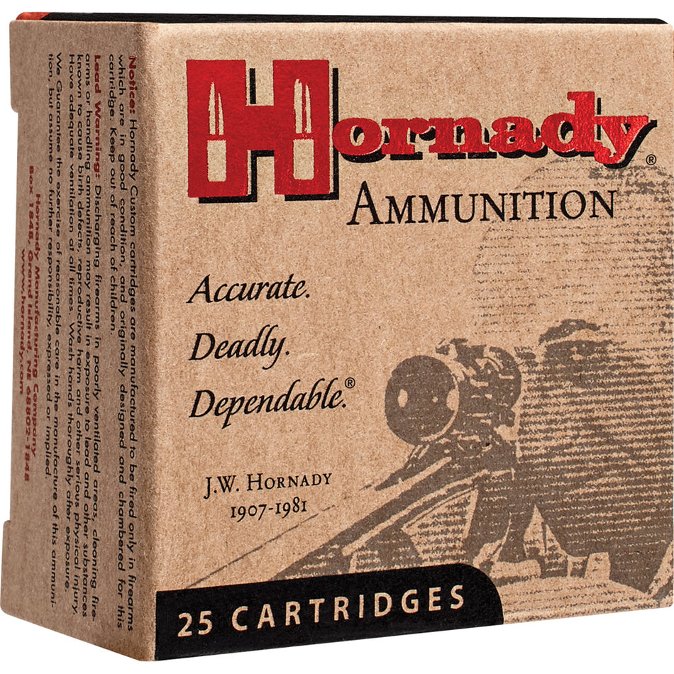 Hornady Custom Pistol Ammo 25 Acp 35 Gr. Xtp Jacket Hollow Point 25 Rd.