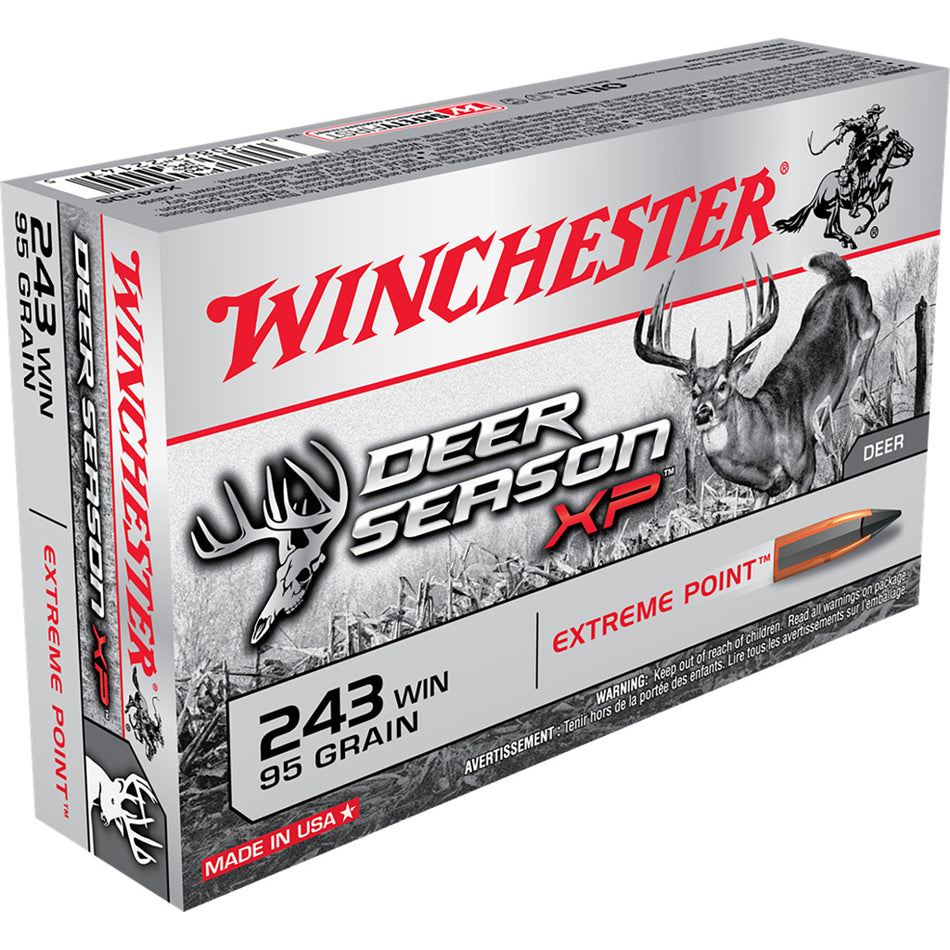 Winchester Deer Season Xp Rifle Ammo 243 Win 95 Gr. Extreme Point 20 Rd.