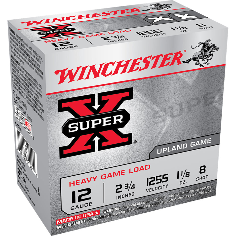 Winchester Super-x Heavy Game Load 12 Ga. 2.75 In. 1 1/8 Oz. 8 Shot 25 Rd.