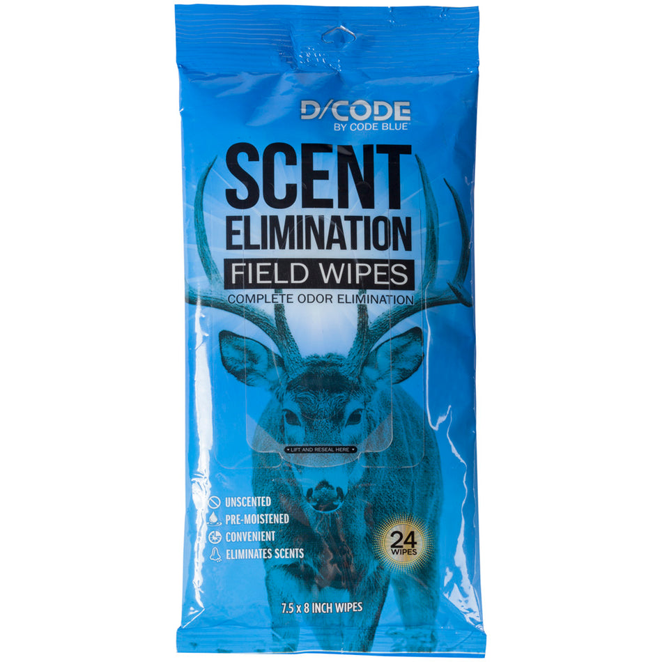 Code Blue D-code Odor Eliminator Field Wipes