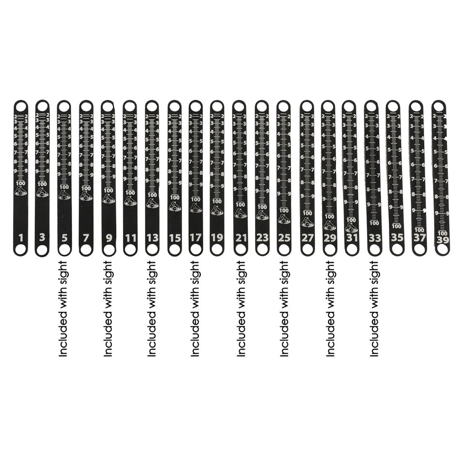 Axcel Achieve Xp Metal Sight Tape Scale #1 And #2