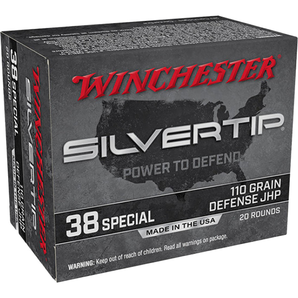 Winchester Super-x Pistol Ammo 38 Spcl. 110 Gr. Silvertip Hp 20 Rd.