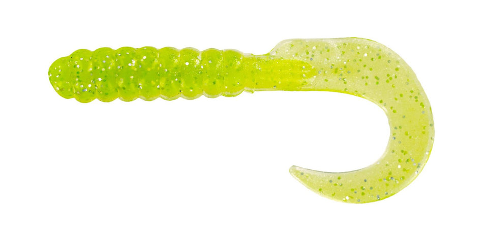 Big Bite Baits Curl Tail Grub 2" 100pk - Snot Rocket