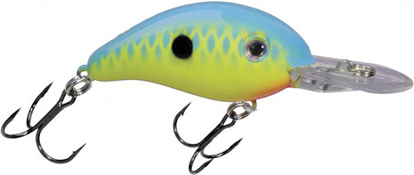 Strike King 6XD Silent Crankbait -  Chartreuse Blue Back