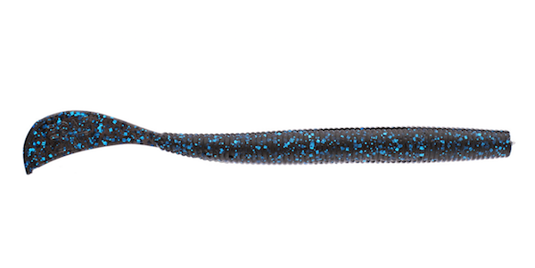 Strike King 7" Rage Cut-R-Worm - Black/Blue Flake