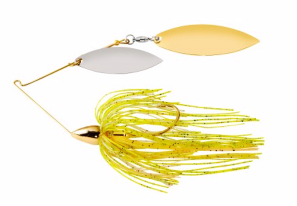 War Eagle Gold Double Willow Spinnerbait - Sun Perch