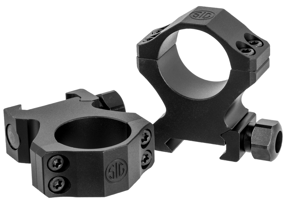 Sig Sauer Electro-optics Alpha1 Hunting Rings, Sig Soa10021  Alpha1 Rings 1in  High Alum Mat Blk